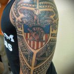 татуировка за мъже №58 - изключителна версия на модела, която може лесно да се използва за преразглеждане и нанасяне като татуировка на гърба за мъже