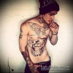 татуировка за мъже №81 - изключителна версия на модела, която може успешно да се използва за обработка и нанасяне като татуировка на гърба за мъже