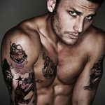 татуировка за мъже # 17 - изключителна версия на модела, която може успешно да се използва за трансформация и приложение като татуировка за мъже