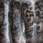 татуировка за мъже # 599 е достойна версия на картината, която може лесно да се използва за преразглеждане и да се прилага като татуировка на гърба за мъже