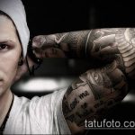 татуировка за мъже №123 - изключителна версия на картината, която може да се използва добре за преработка и приложение като татуировка на латински за мъже