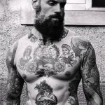 татуировка за мъже №611 - интересна версия на модела, която може успешно да се използва за преразглеждане и приложение като татуировка за мъже