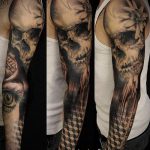 татуировка за мъже №36 - уникална версия на модела, която може лесно да се използва за преразглеждане и нанасяне като татуировка на ръката за мъже