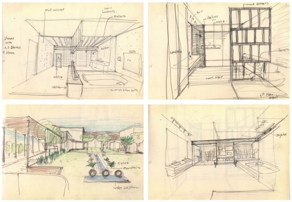 Frill house kresba India Frill house kreslenie indickej architektúry