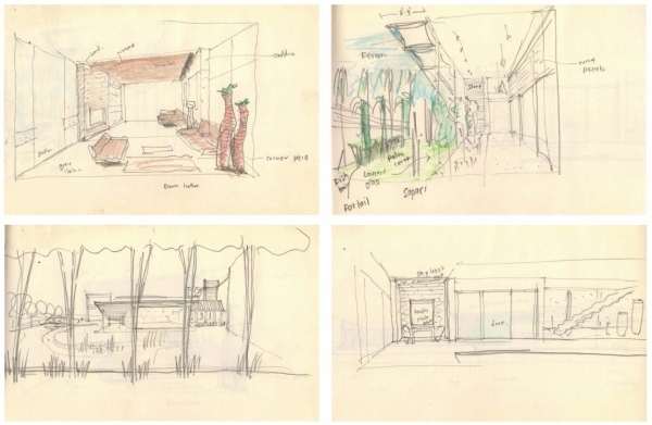 Dizajn náčrtu volánového domu Frill House Sketch Design India