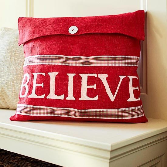 Červené biele dekoratívne nápady na výšivku vianočného vankúša Vankúšik na vankúš s červeným bielym nápadom na vianočné vyšívanie