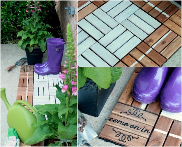 Rohožka pre domácnosť Bankirai nápady na farbenie dreva