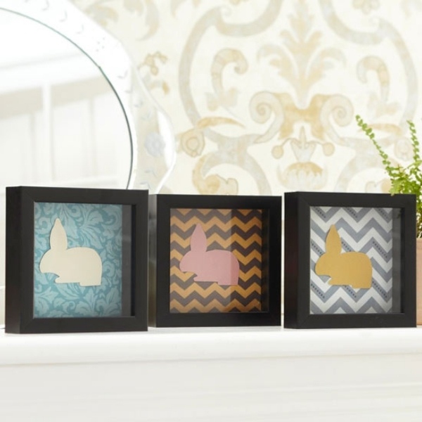 Vyrobte si veľkonočné dekorácie sami, aby ste rozdali vzor veľkonočného zajačika s rámom