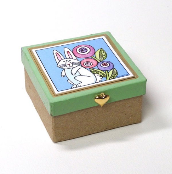 šperkovnica s darčekom pre veľkonočného zajačika pre mužov a ženy