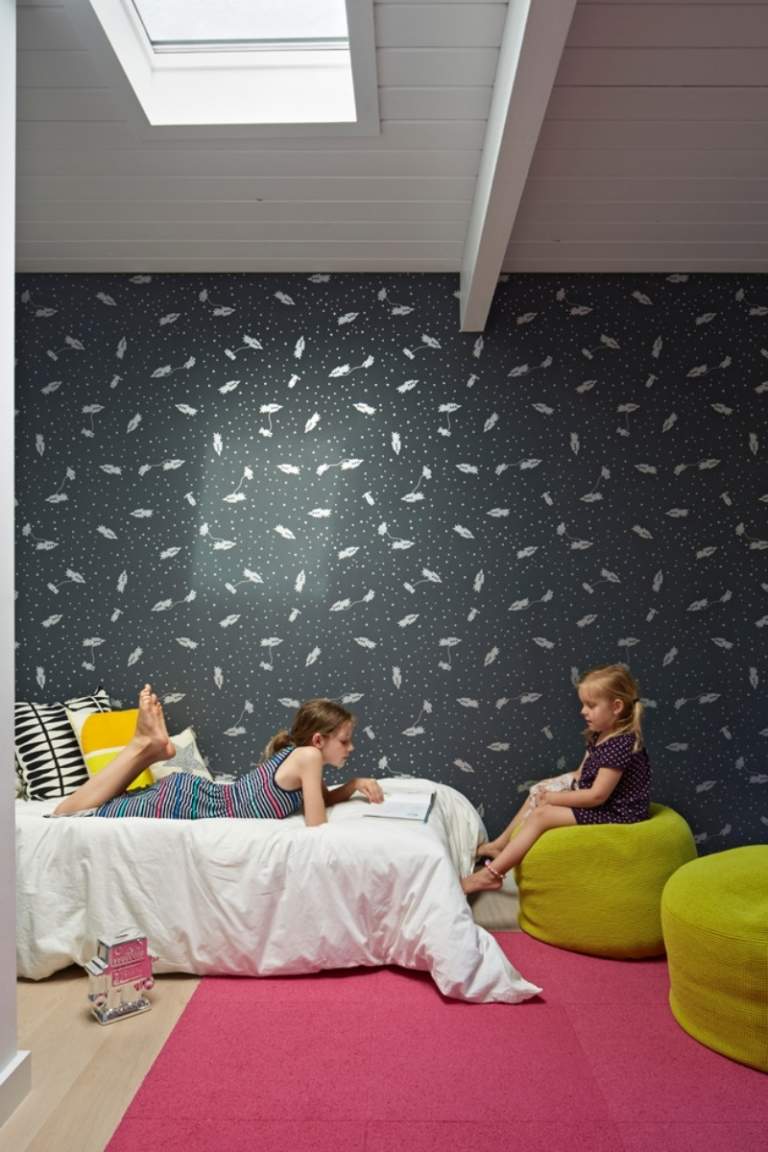 Fleece-deti-tapety-kozmos-kozmické lode-vzor-čierne-chlapčenské-izbové-nápady na chytanie očí