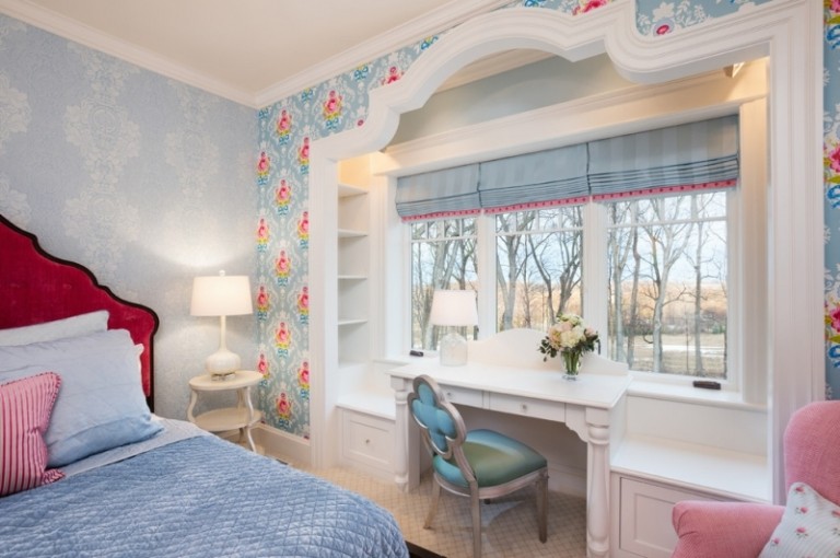 Detské tapety-nápady-dekorácia na stenu-škôlka-dievča-papier-tapeta-jemné-pastelové farby