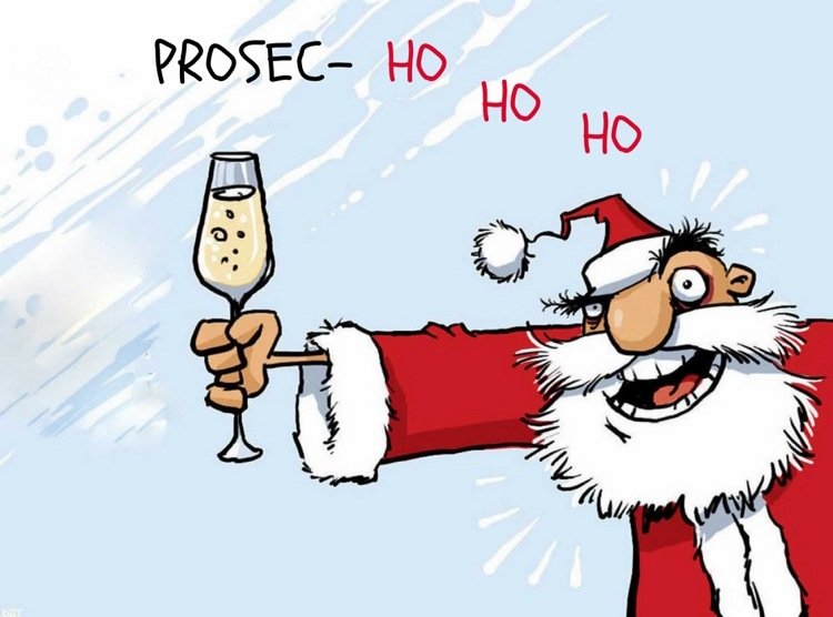 vtipné vianočné pohľadnice santa claus prosec-ho-ho