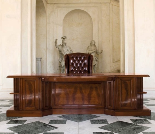 Kancelársky dizajn v kráľovskom štýle Mascheroni Kožená stolička prezidentského nábytku