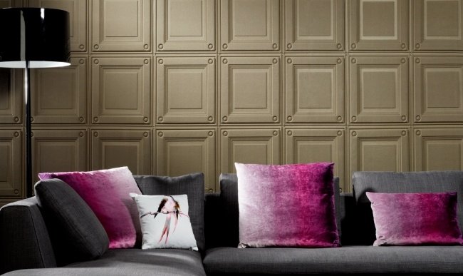 Tapeta do obývačky-3d geometrický vzor optického vzoru Obývacia izba dizajn tapety trojrozmerná optika vzor geometrický Arte