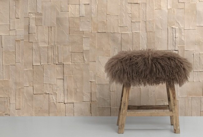 Exkluzívny dizajn tapety, imitácia prírodného kameňa-Arte Belgium Dizajn tapety imitácia prírodného kameňa-kožušina stoličky Arte Belgium