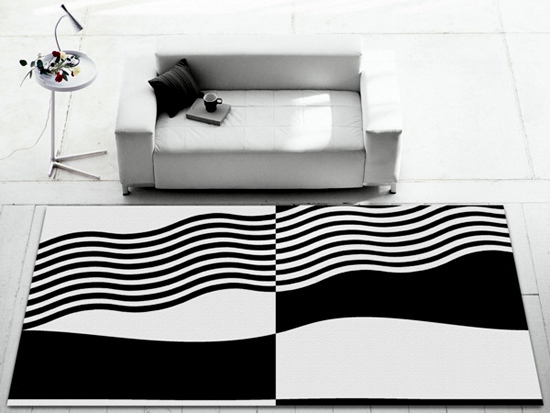 Dizajn koberca Súčasné koberce čiernobiele Dizajn koberca Súčasné koberce Čiernobiely vzor