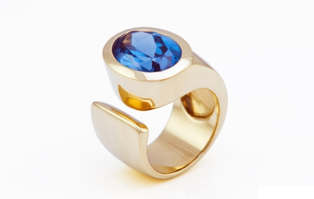 prsteň zlato-drahokam Topaz-moderná kolekcia prsteň zlato-drahokam Topaz-moderná alberto parada