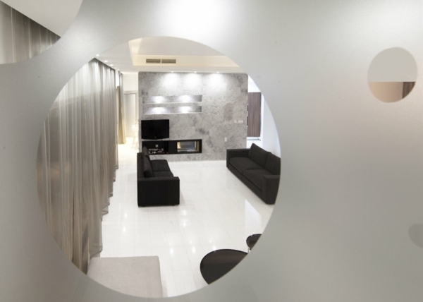 zaujímavý dizajn steny interiér obývačky