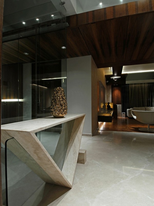 ultra luxusný interiérový penthouse v Bombaji penthouse luxusného interiéru v Bombaji