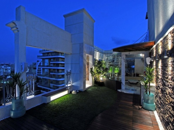 úchvatný výhľad z terasy- Mumbai úchvatný výhľad z penthouse bombaj
