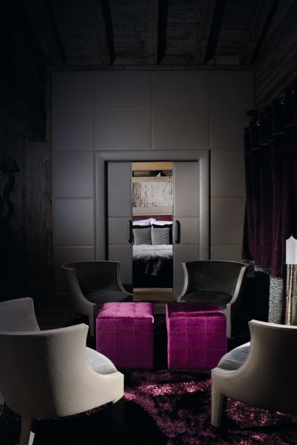 Luxusná posuvná brána chata shagreen potiahnutá kožou