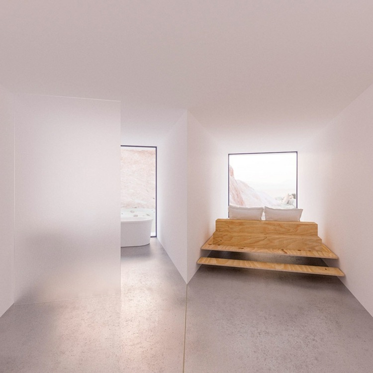 vaňa voľne stojaca podlaha betónová sedačka