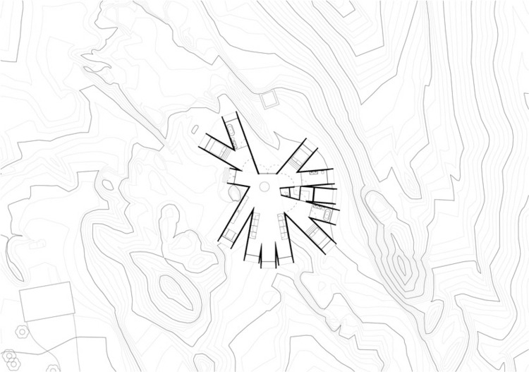 súkromný dom kontajnerový dom pôdorys radiálny veniec