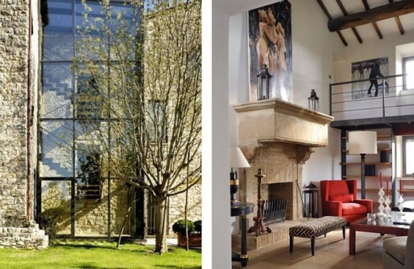 luxusná vila v Taliansku má vysoké okná