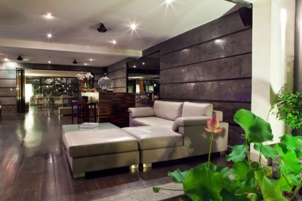 luxusná vila rohová sedačka kožená béžová luxusná prázdninová vila bali rohová sedačka kožená béžová