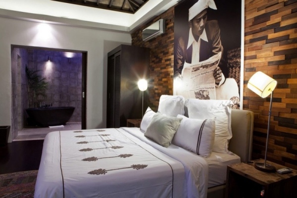 zaujímavé nočné lampy drevený obklad steny luxusná prázdninová vila v bali zaujímavé nočné lampy drevené obklady stien