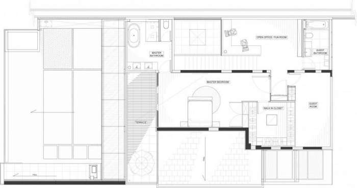 Obytný dom-Hong-Kong-pôdorysy-rozdelenie miestnosti-milimeter-interiérový dizajn