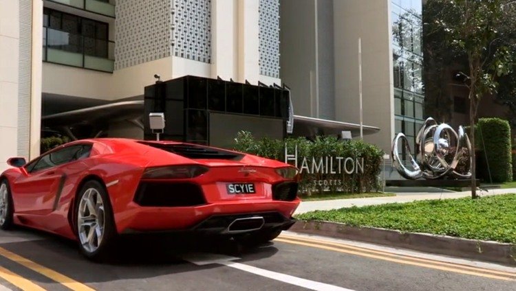 Luxusné parkovisko Obytné budovy Mrakodrap Singapur