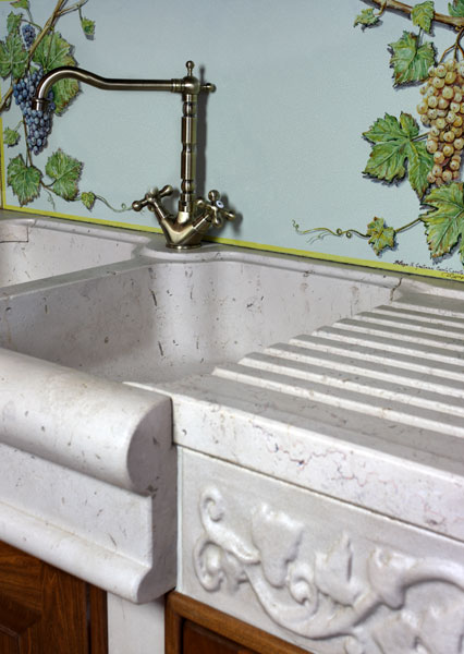 Kuchynský dizajn s mramorovými doskami Kuchynský dizajn mramorové dosky