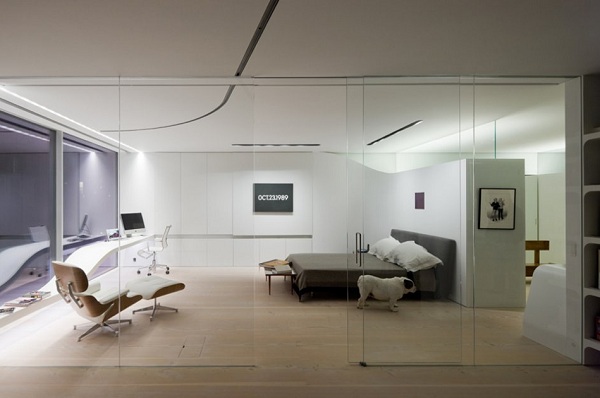 luxusné posuvné sklenené dvere do spálne