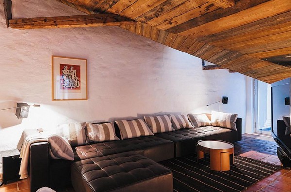 luxusný byt s exkluzívnou vnútornou rohovou sedačkou