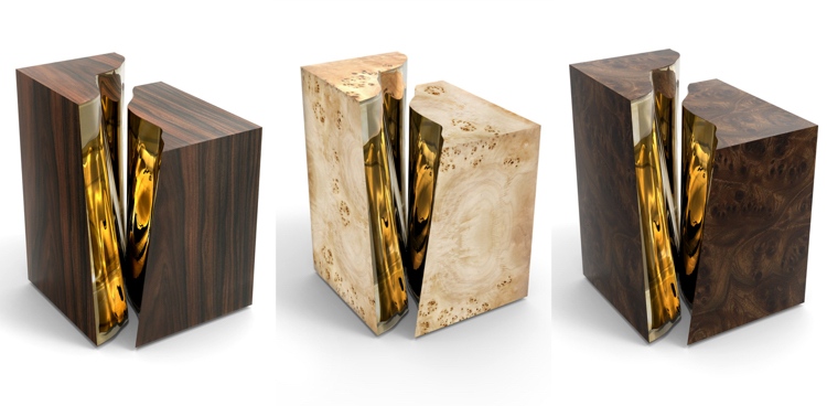 Odkladací stolík Lapiaz v rôznych verziách luxusný nábytok-moderný-bočný-stolík-mosadz-rôzne-verzie