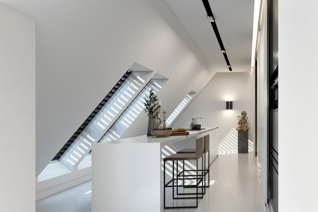 Obytný strešný apartmán a 3d medziposchodie so šikmým strešným oknom