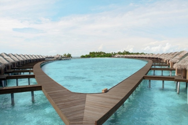 Dovolenka snov Ayada Maledivy bungalovy Bungalovy snov Ayada Maldives s výhľadom na more