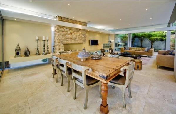 luxusný prázdninový dom v Kapskom meste, jedáleň