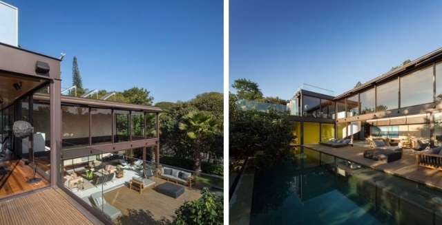 Luxusná vila Limantos sao paulo terasa s ležadlami pri bazéne