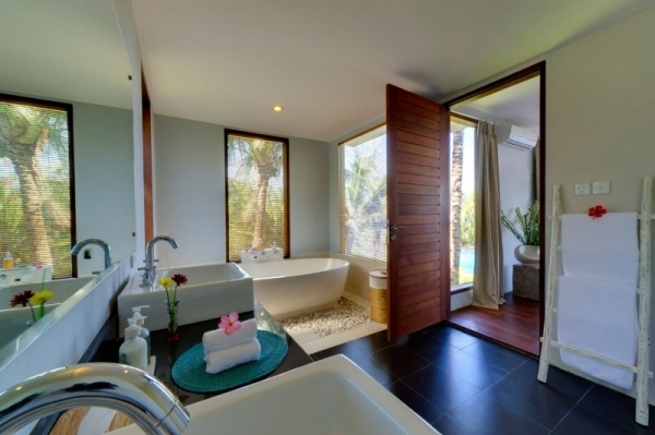 Kúpeľňa prázdninový dom exotické zariadenie