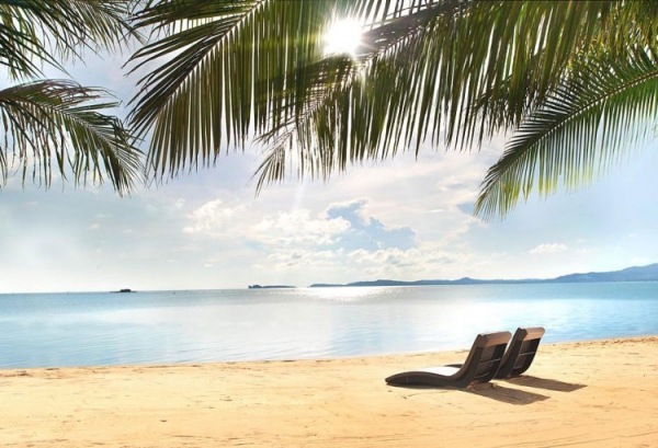 pohľad na stánok luxusného rezortu Koh Samui