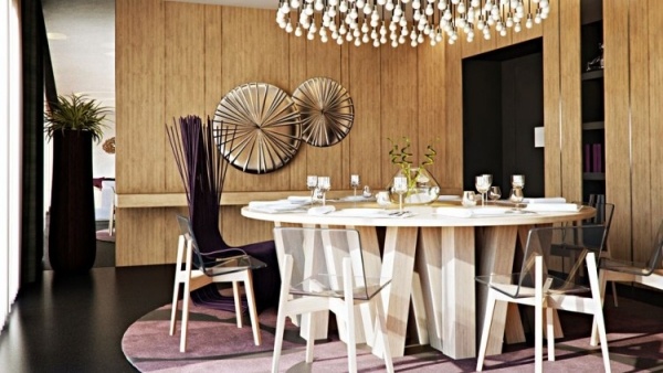 elegantná jedáleň prázdninový dom resort Koh Samui