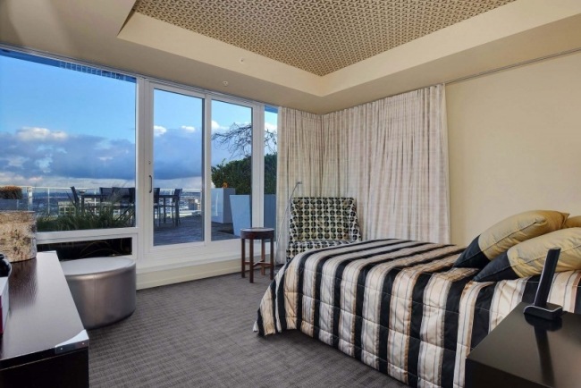 prikrývka pruhy luxusný byt moderný interiér prehoz pruhy luxusný byt s moderným interiérom