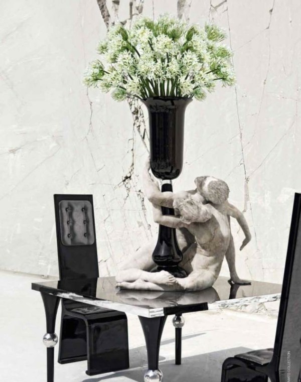 Luxusný nábytok z VG Newtrend-čierny-jedálenský stôl