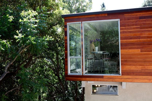 pohodlný dom v tvare uhla moderná architektúra - uhlová fasáda