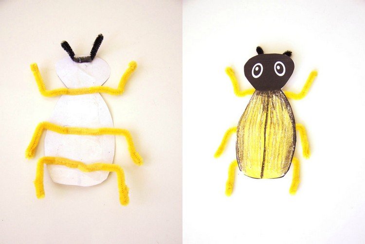 šváb-drotár-deti-papier-remeslá-šablóna-čistič potrubí