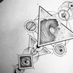 kis geometriájú tetoválásminták 2019.08.14. №005 - vázlatok kis tetoválás -