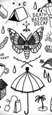 tetoválás vázlatok kis fekete 2019.08.14 №031 - vázlatok kis tetoválás -