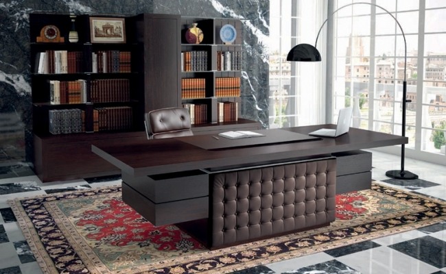 Kancelársky nábytok správa nábytku drevo hnedá moderné vybavenie kancelárie správa nábytku drevo